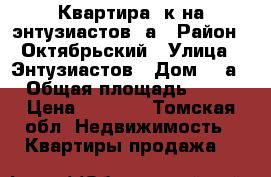 Квартира 2к на энтузиастов 6а › Район ­ Октябрьский › Улица ­ Энтузиастов › Дом ­ 6а › Общая площадь ­ 41 › Цена ­ 1 400 - Томская обл. Недвижимость » Квартиры продажа   